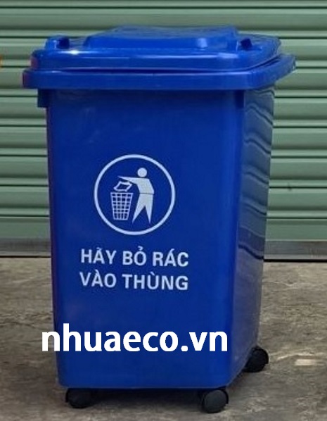 Thùng rác 60L chứa rác thải thông thường