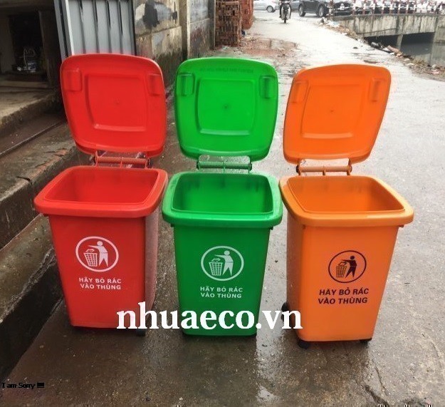 Thùng rác 60l chứa rác thải sinh hoạt
