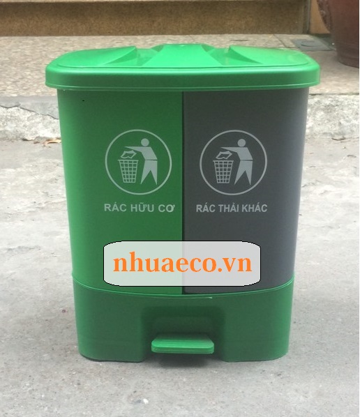 Thùng rác nhựa 2 ngăn tại TPHCM giá rẻ - chất lượng tốt