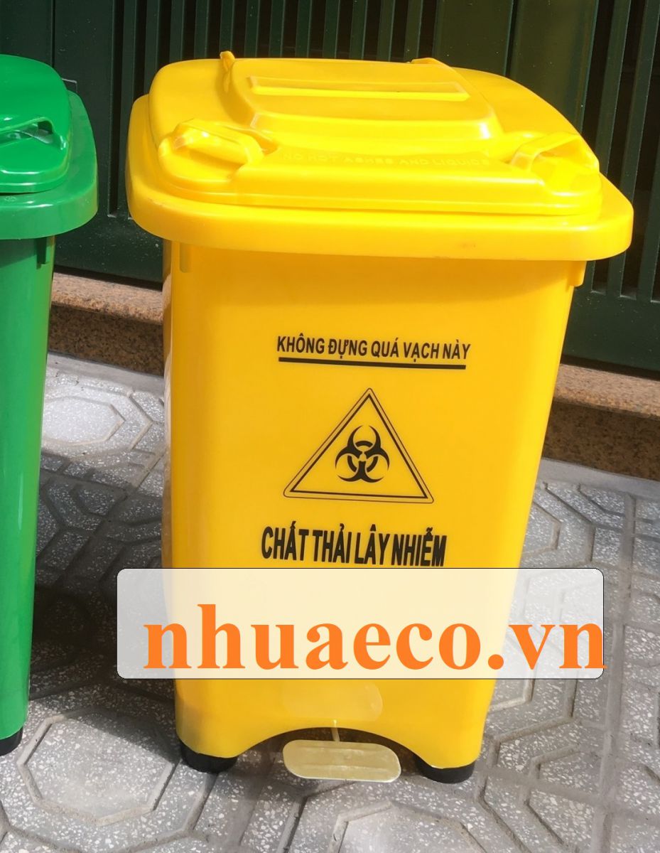 Thùng rác dân sinh 60l dạng đạp chân