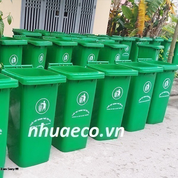 Thùng rác công nghiệp nhựa HDPE 120L siêu bền, đủ màu