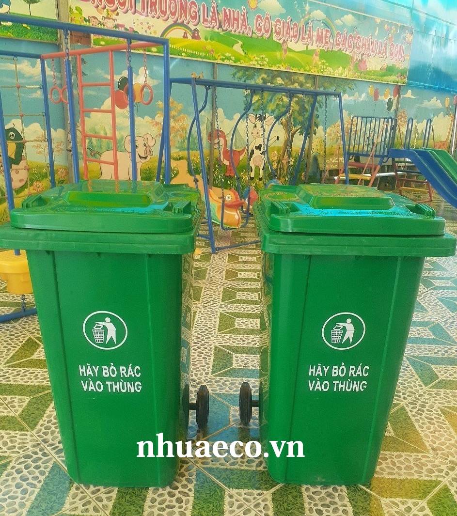 Thùng rác thu gom rác thải trường học 240L