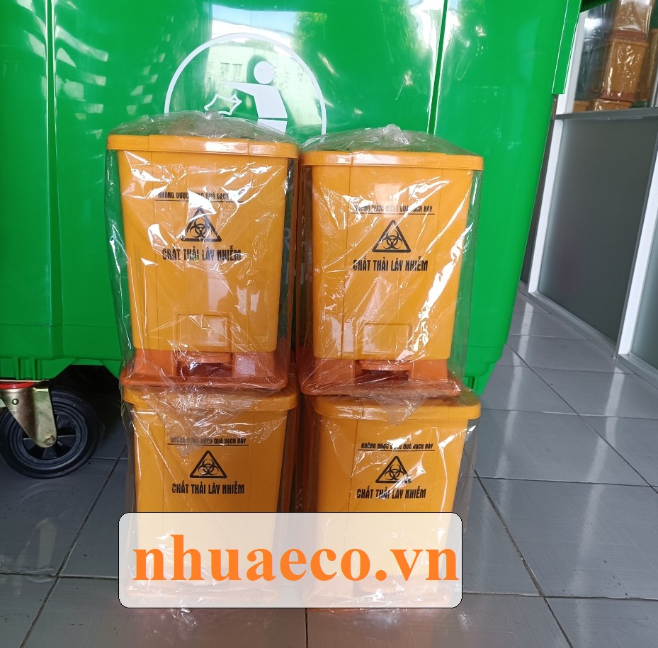 Thùng rác vàng 15L dùng cho ngành y tế