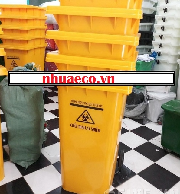 Thùng rác bệnh viện 240 lít giá rẻ, đạt chuẩn BYT