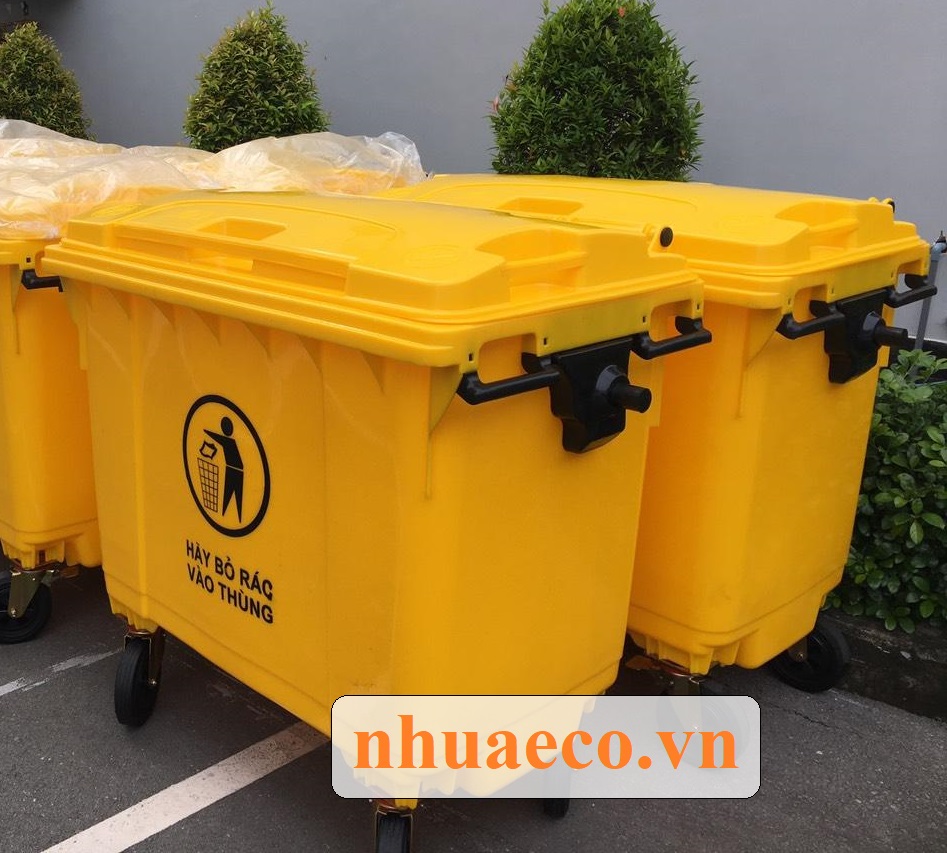 Thùng rác 660l - thùng rác bệnh viện