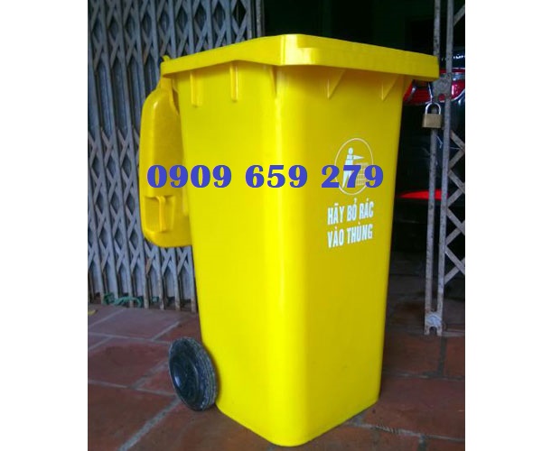 Thùng đựng rác thải nguy hại sinh học, rác thải lây nhiễm (Màu vàng)