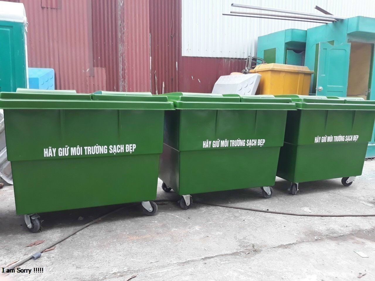 Thùng rác composite 1000L giữ môi trường Xanh Sạch Đẹp