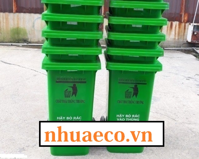 Thùng đựng rác thải thông thường y tế 120 lít màu xanh