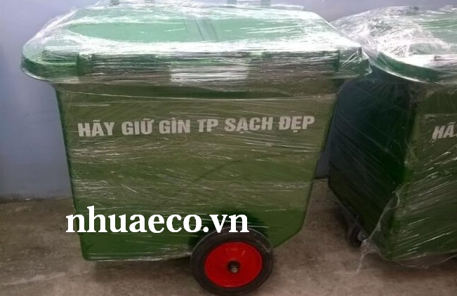 Xe Thu Gom Rác 660 Lít 3 Bánh Đúc