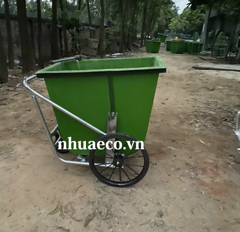 Xe gom rác nhựa composite dung tích 400 lít